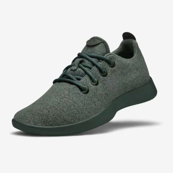 allbirds Women's Wool Runners - Tuke Matcha (Dark Green) 396 - Picture 12 of 14